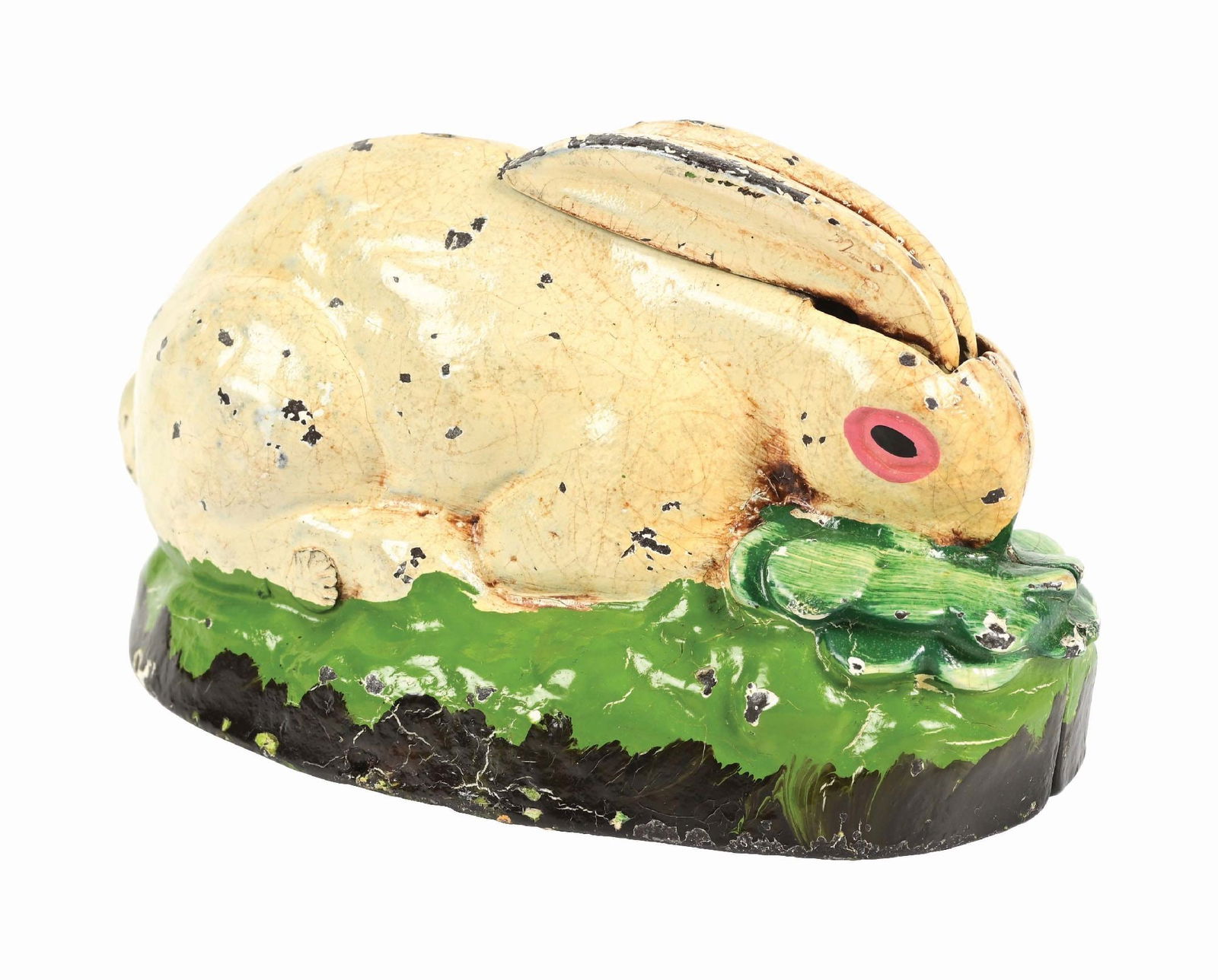 RABBIT EATING CABBAGE MECHANICAL BANK (1 of 5)