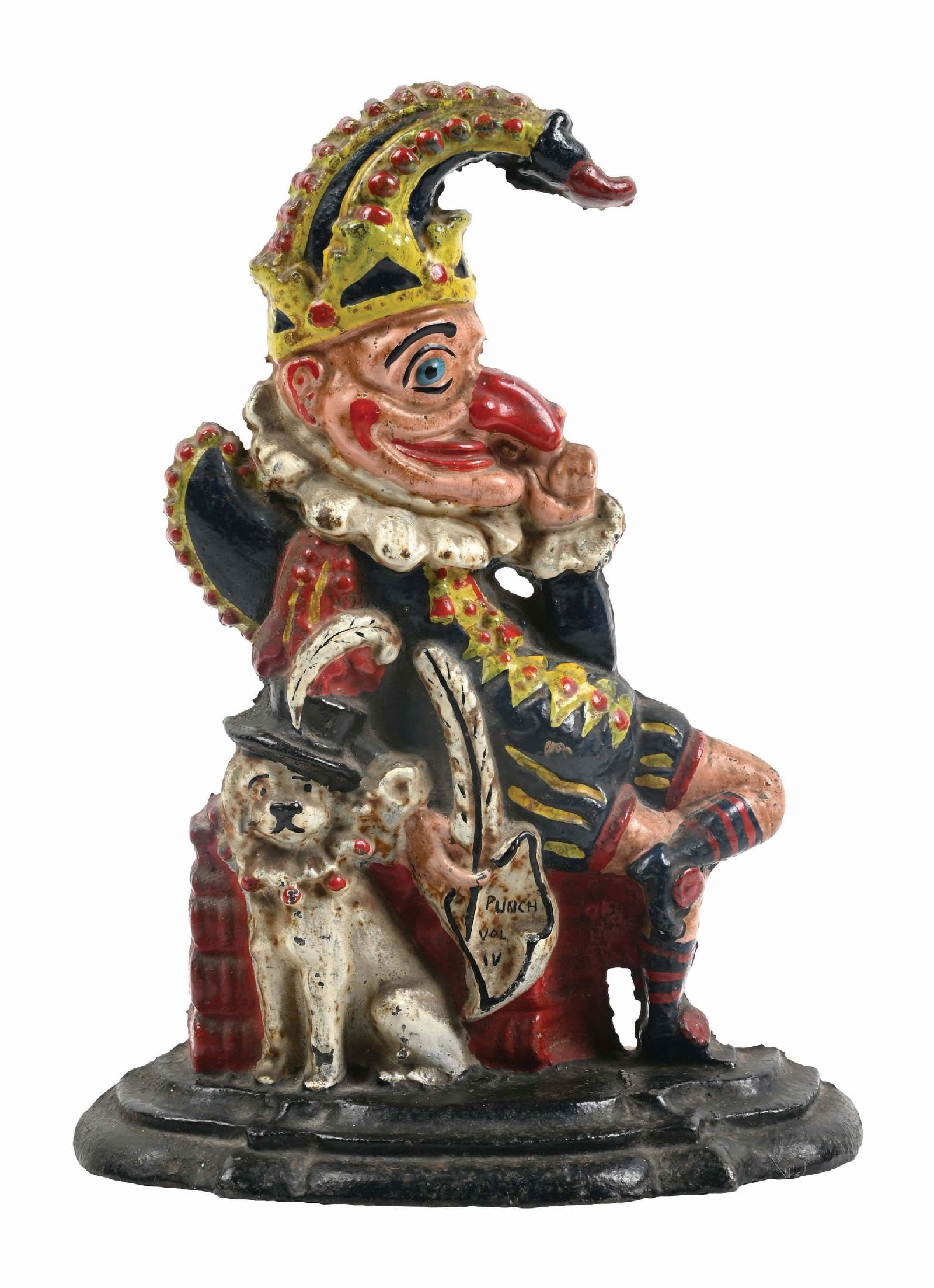 VINTAGE PUNCH CAST IRON DOORSTOP (1 of 2)