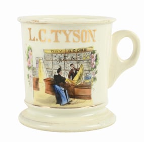 COUNTRY STORE HAND-PAINTED SHAVING MUG