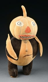 VERY RARE ALL CLOTH STUFFED "PUMPKIN MAN" DOLL