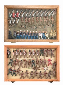 LOT OF OVER 75 BARCLAY CAST METAL SOLDIER FIGURES