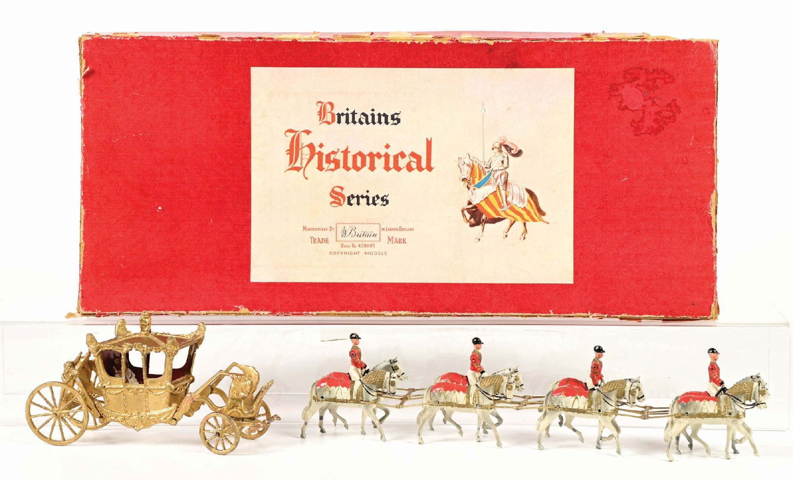 BRITAINS HISTORICAL SERIES STAGE COACH FIGURE SET IN ORIGINAL BOX (1 of 3)