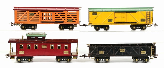 LOT OF 4: AMERICAN FLYER / IVES TRANSITION CARS