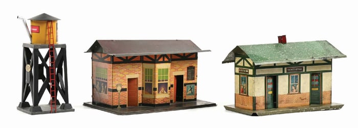 LOT OF 3: RESTORED IVES WATER TOWER & STATIONS