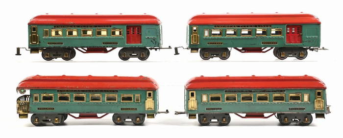 LOT OF 4: AMERICAN FLYER STANDARD GUAGE PASSENGER CARS (1 of 2)
