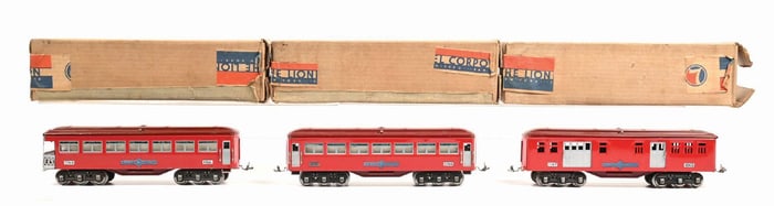 LOT OF 3: LIONEL LINES NO. 1766, NO. 1767, NO. 1768 STANDARD GAUGE PASSENGER CARS