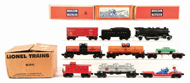 LIONEL UNCATALOGUED NO. 19142 BOXED SET & 3 BOXED TANK CARS