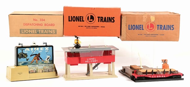 LOT OF 3: BOXED LIONEL TRAIN DISPLAY ACCESSORIES