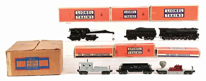 LOT OF 3: LIONEL BOXED TRAIN SETS, NO. 175E, NO. 145W, & NO. 2153WS