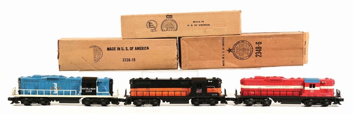 LOT OF 3: GP-9 & GP-7 DIESEL LOCOMOTIVES