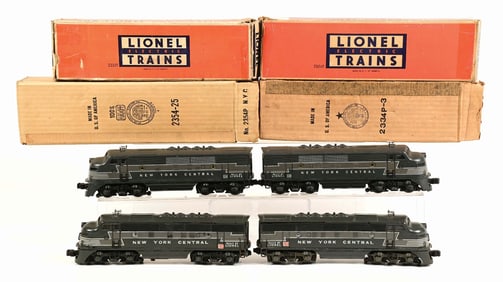 LOT OF 4: GROUPING OF NEW YORK CENTRAL F3 LOCOMOTIVES