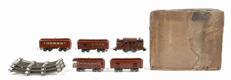 SET OF 5: LIONEL NO. 53 NEW YORK CENTRAL LINES LOCO WITH CARS AND TRACK (1 of 2)