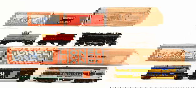 LOT OF 6: LIONEL VIRGINIA NO. 736 W/ ASSORTED CARS (1 of 2)