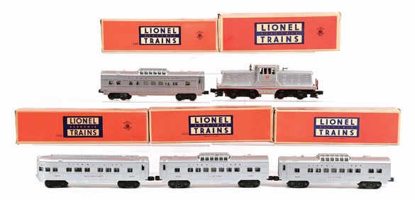 LOT OF 6: VARIOUS LIONEL TRAIN ENGINES AND CARS
