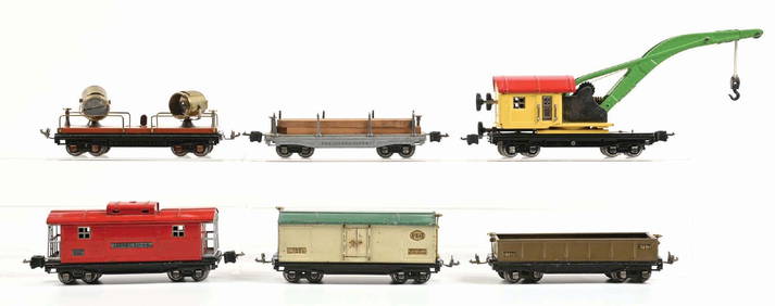 LOT OF 6: LIONEL O GAUGE FREIGHT CARS (1 of 2)
