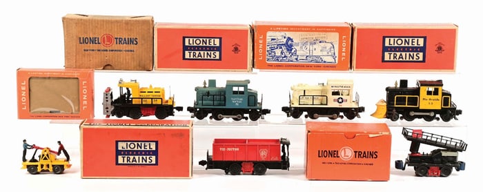 LOT OF 7: LIONEL SMALL MOTORIZED UNITS, ALL BOXED