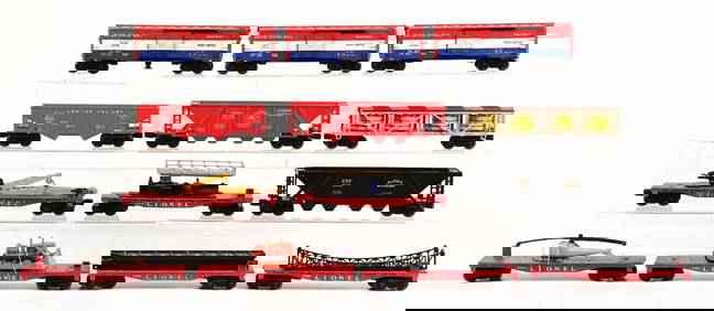 LOT OF 13: VARIOUS LIONEL O GAUGE TRAIN CARS IN BOX (1 of 3)