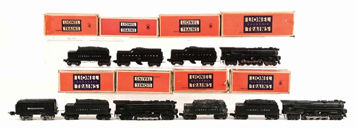 LOT OF 10: LIONEL NO. 671 TRAIN ENGINES WITH TENDERS