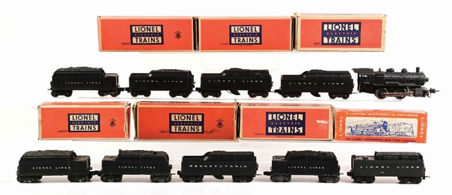 LOT OF 10: LIONEL NO. 1662 W/ ASSORTED TENDERS