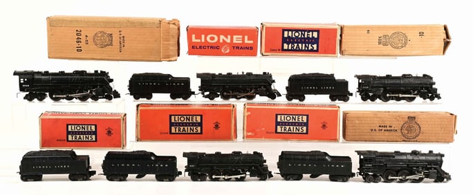 LOT OF 10: VARIOUS LIONEL TRAIN ENGINES WITH TENDERS