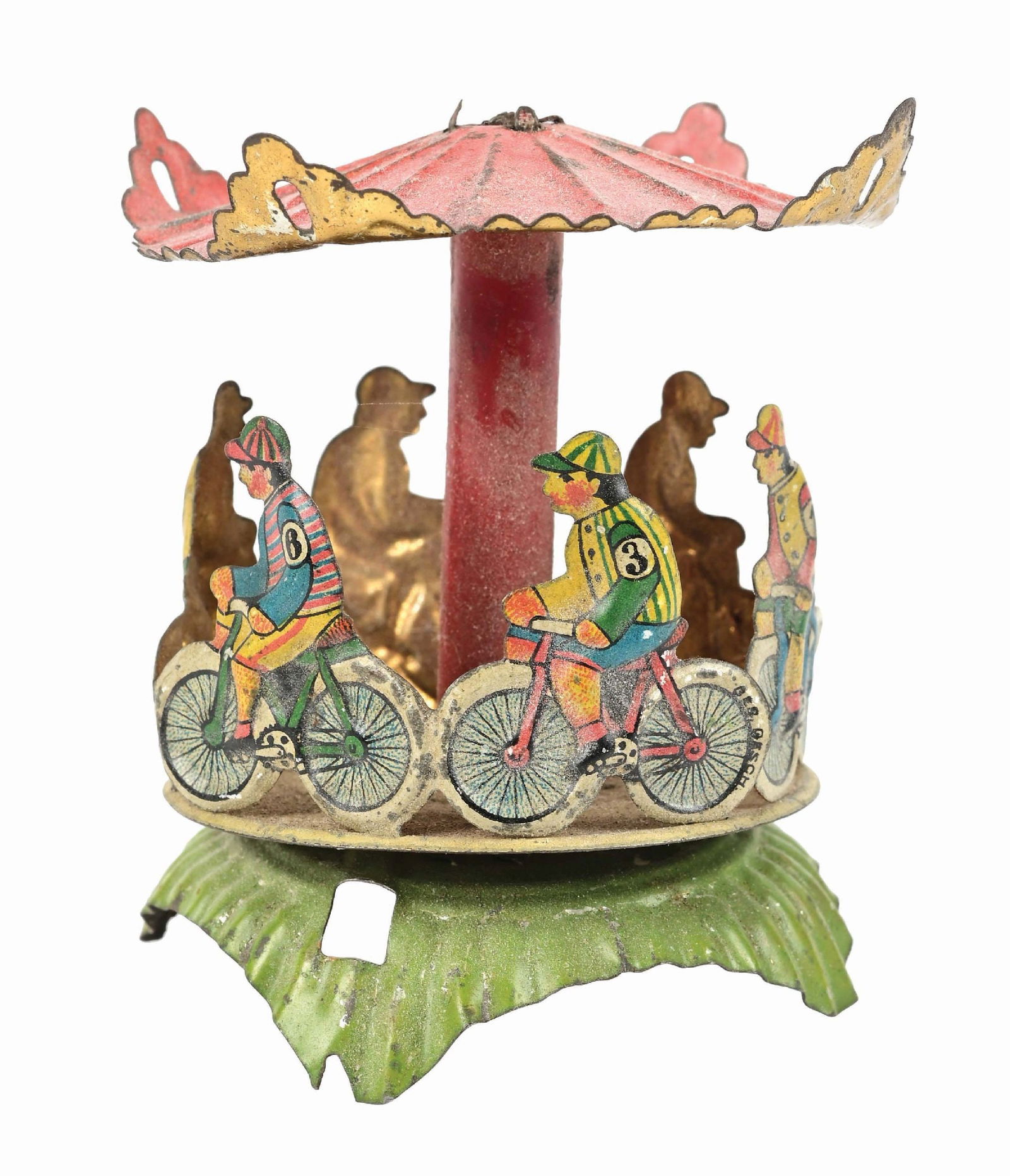 GERMAN TIN LITHO BICYCLE PENNY TOY
