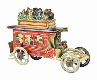 GERMAN TIN LITHO OMNIBUS PENNY TOY