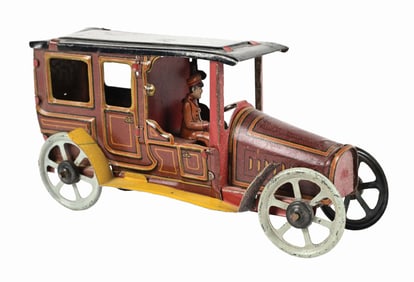 GERMAN TIN LITHO LIMOUSINE AUTO PENNY TOY