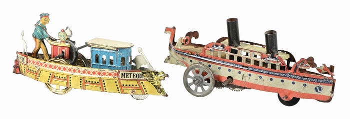LOT OF 2: GERMAN TIN LITHO PENNY TOYS