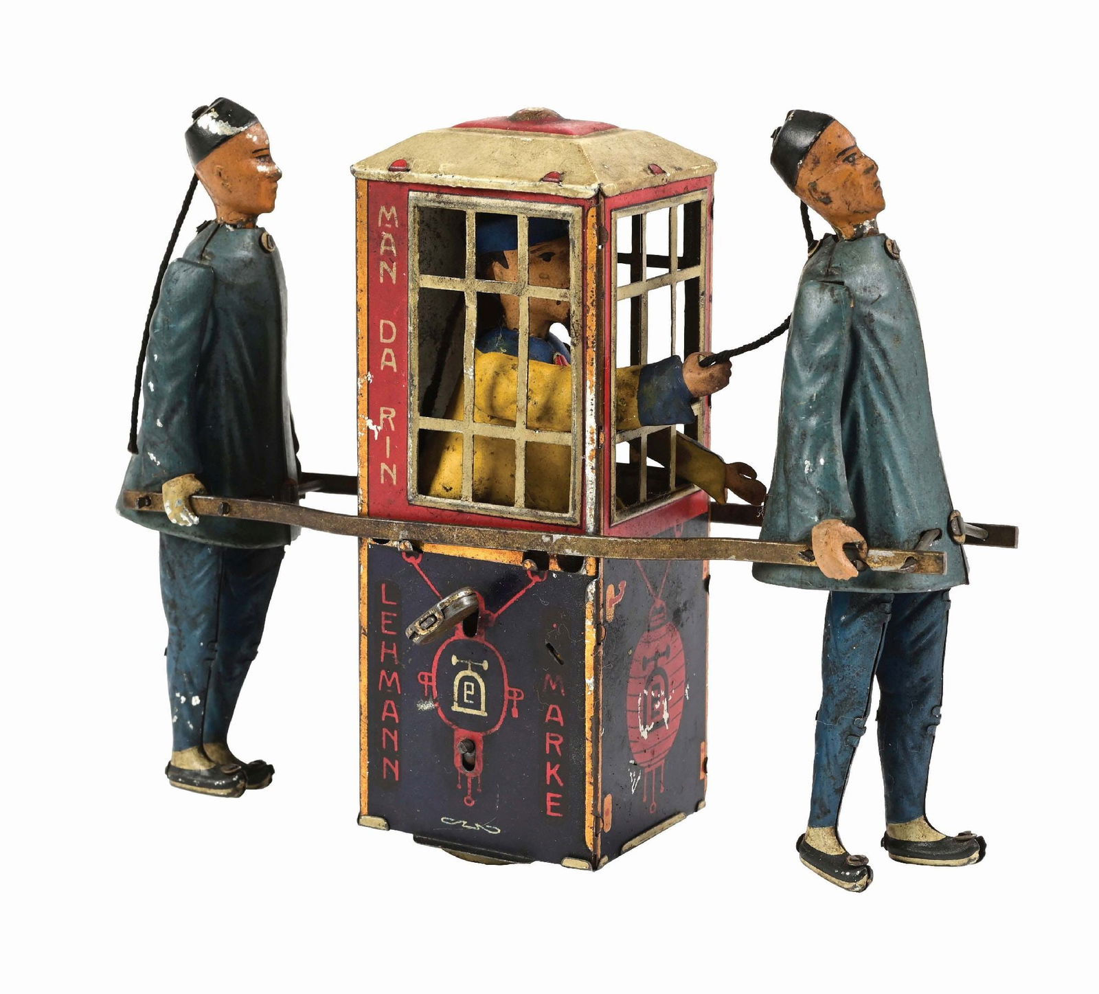 GERMAN LEHMANN TIN LITHO WIND-UP MAN DA RIN TOY (1 of 3)