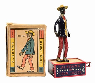 GERMAN PRE-WAR LEHMAN TIN LITHO ALABAMA ROOF DANCER TOY W/ ORIGINAL BOX