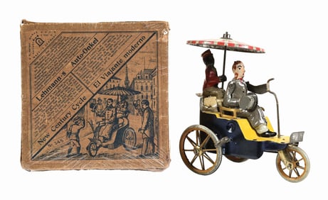 GERMAN LEHMANN AUTO-ONKEL TIN LITHO CYCLE TOY
