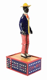 GERMAN LEHMANN TIN LITHO WIND-UP OH-MY ROOF DANCING TOY