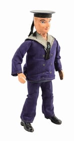 GERMAN LEHMANN TIN WIND-UP SAILOR TOY
