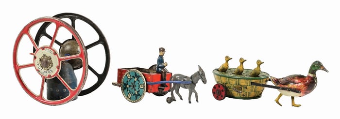 LOT OF 3: TIN LITHO GERMAN LEHMANN TOYS