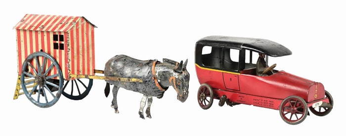 LOT OF 2: TIN LITHO WIND-UP GERMAN TOYS