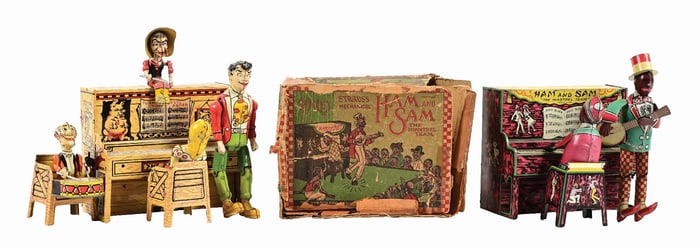 LOT OF 2: AMERICAN-MADE TIN LITHO WIND-UP BAND TOYS