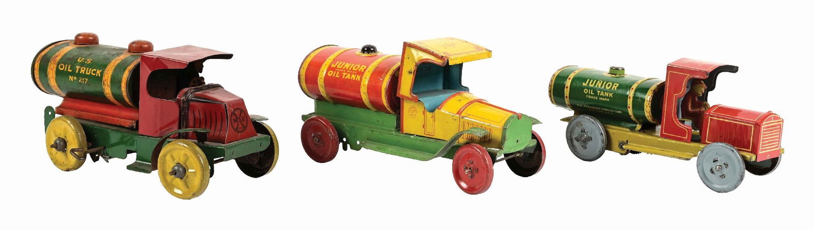 LOT OF 3: AMERICAN-MADE TIN LITHO WIND-UP & PUSH TOY VEHICLES (1 of 3)
