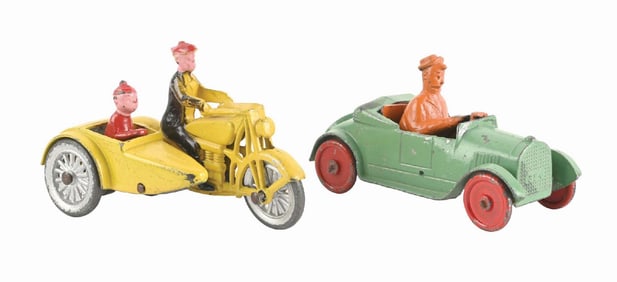 LOT OF 2: CAST METAL TOOTSIETOY COMIC VEHICLES