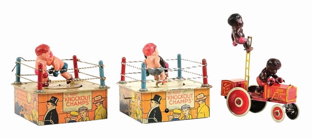 LOT OF 3: MARX TIN LITHO WIND-UP & CELLULOID TOYS