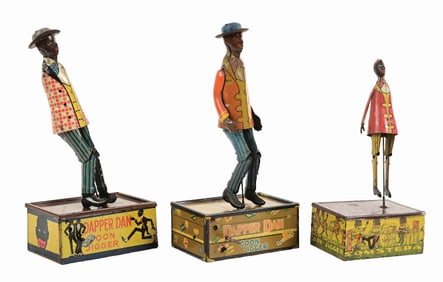 LOT OF 3: MARX TIN LITHO WIND-UP ROOF DANCING TOYS