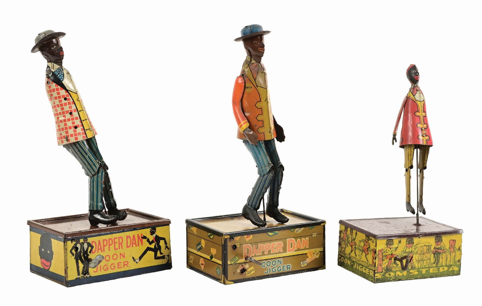 LOT OF 3: MARX TIN LITHO WIND-UP ROOF DANCING TOYS (1 of 4)