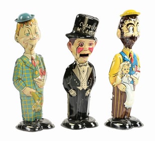 LOT OF 3: MARX TIN LITHO WIND-UP CHARACTER WALKING TOYS