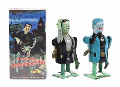 LOT OF 2: MARX PLASTIC & TIN LITHO WIND-UP MONSTER TOYS