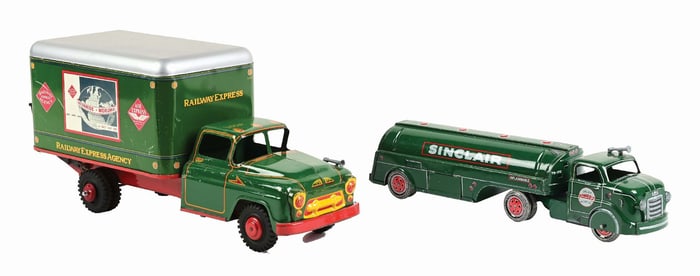 LOT OF 2: MARX PRESSED STEEL TOY TRUCKS