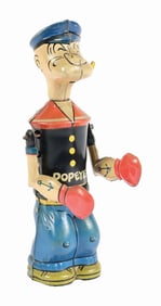 CHEIN TIN LITHO WIND-UP POPEYE SHADOW BOXER TOY