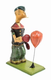 CHEIN POPEYE TIN LITHO FLOOR PUNCHER TOY