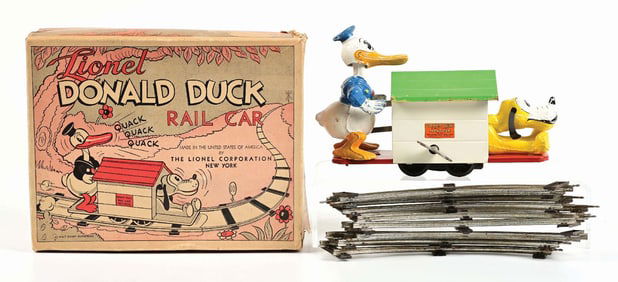 LIONEL WALT DISNEY DONALD DUCK WIND-UP RAIL CAR