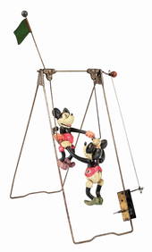 WALT DISNEY CELLULOID MICKEY & MINNIE MOUSE WIND-UP TOY (1 of 4)