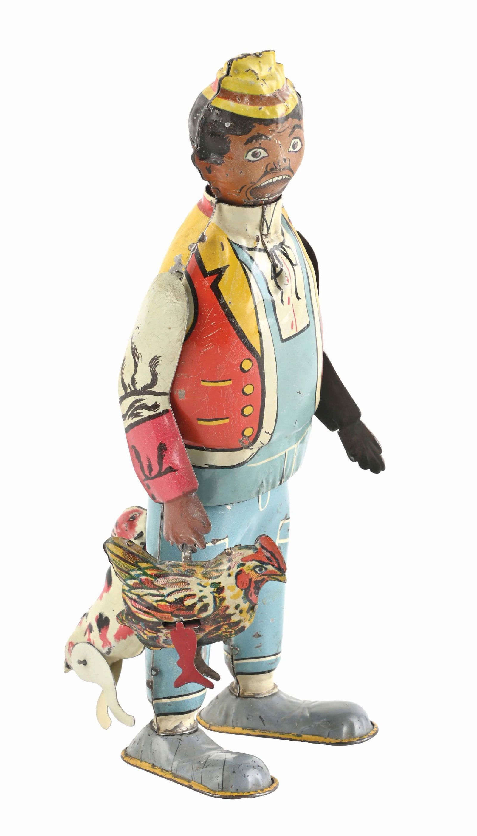MARX TIN LITHO WIND-UP CHICKEN SNATCHER TOY (1 of 4)