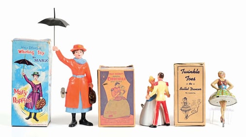 LOT OF 3: FIGURAL PLASTIC & TIN LITHO TOYS